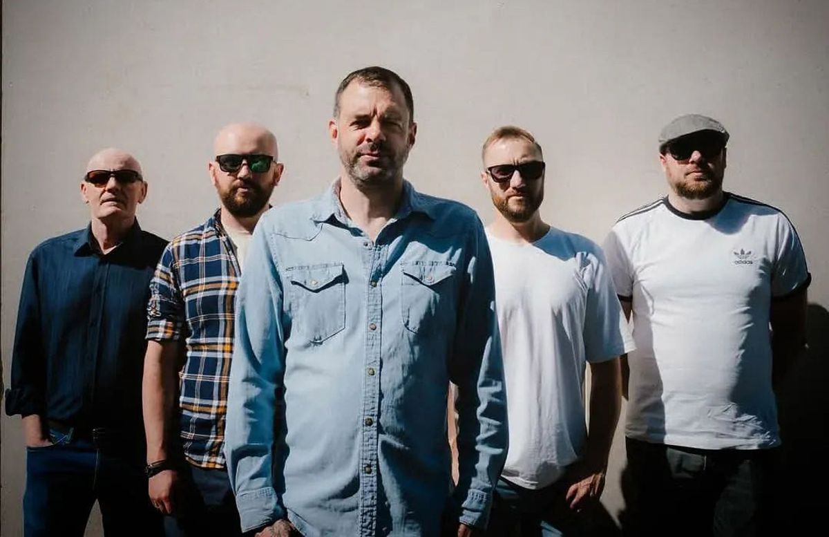 Image of the Southbound stage with a mircophone in the foreground.